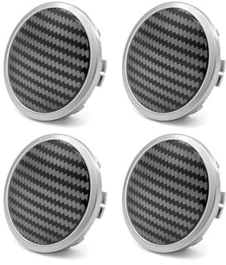 TECART Radkappen 4 STK Radnabenkappen Passt für Mercedes Benz Universal nabendeckel wasserdicht staubdicht Radnabenabdeckung ABS Nabendeckel Auto Zubehör (OD 75mm ID 65mm)-Silber Kohlefasermuster