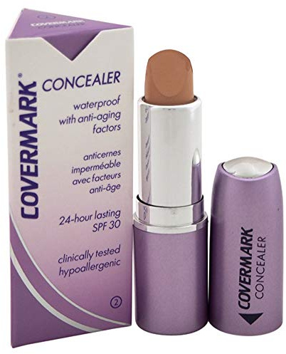 Covermark Correttore Waterproof Camouflage, Concealer Ipoallergenico SPF 30, Con Vitamina A, E & Rosa Moscata, Formula Senz'Acqua, Colore 02, Formato 6g