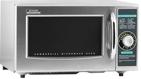 Sharp R-21LCFS Medium Duty Commercial Microwave (Dial Timer, 1000-Watts, 120-Volts) (Update of R-21LCF),Silver