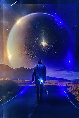 Samarkand - Lights LED-Bild mit Beleuchtung LED- Bilder Leinwandbild 65 x 45 cm Leuchtbild ROUTE 66 / MUSIK/MEN
