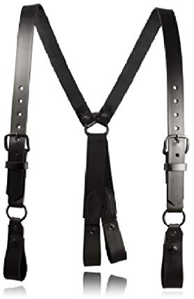 Boston Leather Police Leather Suspenders 9180-1