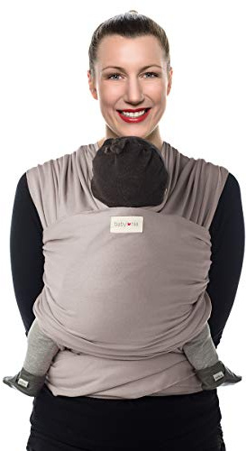 Babylonia Fascia Portabebè Tricot Slen Bambù Extra Soft Elasticizzata Ipoallergenica Antibatterica Warm Sand, Sabbia