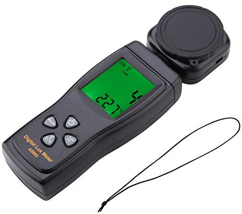 SMART SENSOR AS803 Digital Illuminance/Light Meter, Handheld Illuminance Meter Lght Meter with i LCD Display Measuring Range: 1~200.000lux
