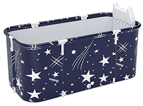 LZYqwq Tragbare Faltbare Badewanne, 120cm/140cm Badewanne für Erwachsene, Einweichende Standbadewanne, Familienbad, für Spa Hot Bath Ice Bath Sauna(Size:120 * 55 * 50cm)