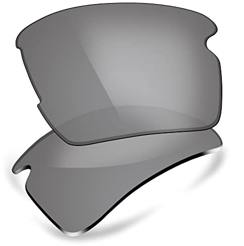 ThunderClap Verres de rechange en polycarbonate pour lunettes de soleil Oakley Flak 2.0 XL OO9188, Gris ultime, 95
