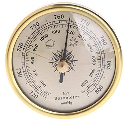 JINYISI Barometer,barometers for the home,weather barometer,Wall Mounted Barometer,72mm Barometer,Gold Round Dial Weather Station