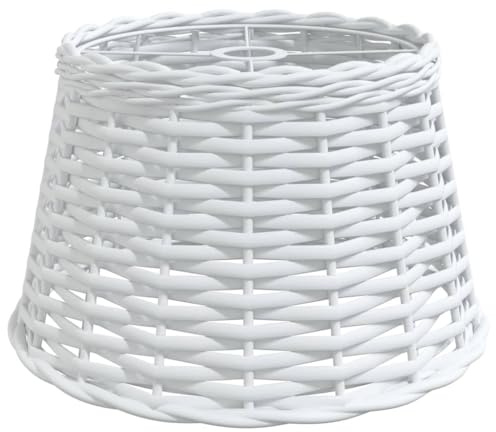 vidaXL Lampenschirm Weiß Ø38x23 cm Korbweide
