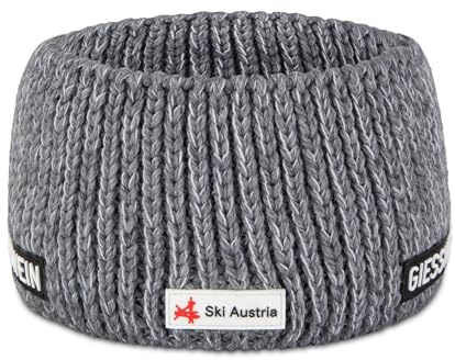 Giesswein Ski Austria Headband Engelberg - ÖSV Merino Stirnband gefüttert | Ski Austria Kopfband grobmaschig, Unisex – warmes, gefüttertes Merino Stirnband, offizieller ÖSV Fanartikel