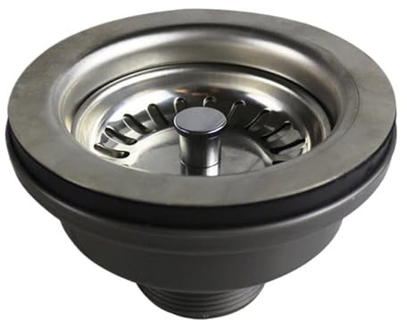 110/114mm Stainless Steel Kitchen Sink Drain Assembly Waste Strainer and Basket Strainer Stopper Waste Plug Sink Filter