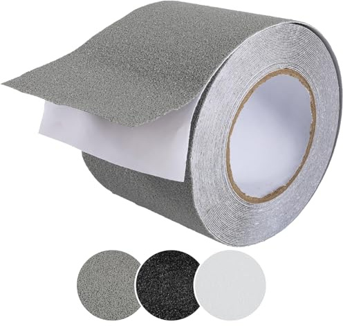 ANRO Antirutsch Klebeband Streifen Selbstklebend rutschfest Stufen Treppen Grip-Band PVC für Innen & Außenbereich Rolle Halbtransparent 10cm x 10m Antirutschfolie Antirutsch Klebeband Treppe