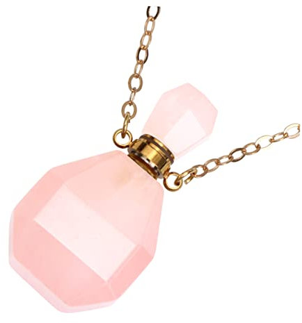 HAWILLOSCH Crystal Pendant Necklace Perfume Bottle Essential Oil Aromatherapy Decor for Women