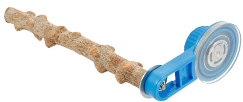 Milisten Soporte para Loros Ventosa, Percha De Madera Resistente a Mordeduras, Compacto y Práctico, Adecuado para Entrenamiento y Baño De Aves, Adecuado para Loros y Cacatúas