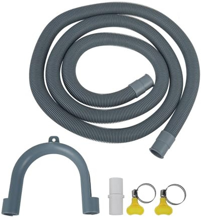 Kit de rallonge de tuyau de vidange de 6,6 pieds, tuyau de vidange de remplacement for lave-linge, sèche-linge, lave-vaisselle et autres applications