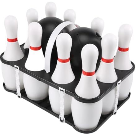 MotiveTech Set de Bolos para Niños con 10 Pines Y 2 Bolas, Juego de Boliche para Interiores Y Exteriores