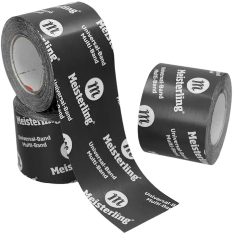 Meisterling® Multi - Band 3D - UV PLUS schwarz - von Hand reißbar - flexibles Hochleistungs-Klebeband für Dampfsperren & Dampfbremsen etc. (1, 100 mm x 25 m)