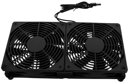 Yardenfun Ventilateur USB Double Ultra Fin pour Ordinateur Refroidissement et Compact pour PC Routeurs et Box Tv Température et Performances