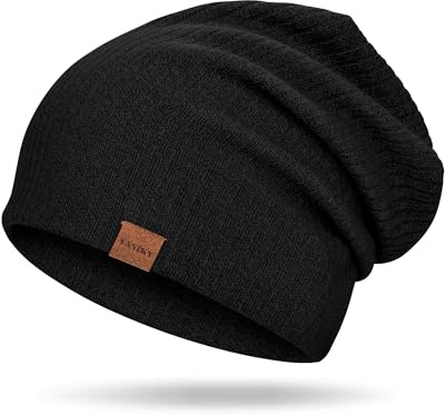 YANIKY Gorro Beanie Hombres y Mujeres, Gorro Ligero, Delgado, Suave y Respirable para Quimioterapia, Slouch Elástico y Antiviento para Otoño, Invierno y Primavera