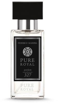 Pure Royal 327 Herrparfym 50 ml | Grapefrukt, Rosépeppar, Muskotnöt, Ingefära och Vetiver | Djup Träig Doft | 20% Långvarig