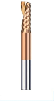 Fräser 3,175–12 mm Schaft 1 Flöte Hartmetall-Schaftfräser Beschichteter Spiralfräser for Aluminium-Kupfer-Fräswerkzeug(4x28x55)