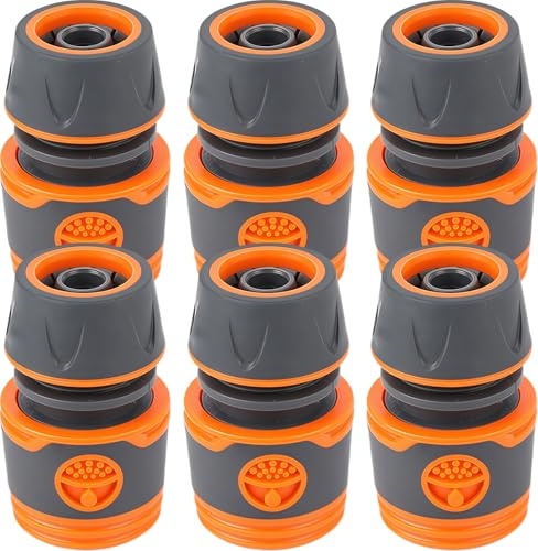 6PCS Garden Schlauchkupplung,Schlauchverbinder,Gartenschlauch Anschluss,Garden Kupplung 1/2 Zoll,Schlauchanschluss 1/2 Zoll,Endstück,Für Schlauchverbinder,Familie Garten Gartenschlauch Verbinder