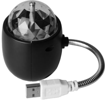 TEMPNAP Luci per Discoteche Portatili Usb, Lampada Decorativa da Palcoscenico in Plastica Nera, Mini Luci LED Leggere per Party e Bar