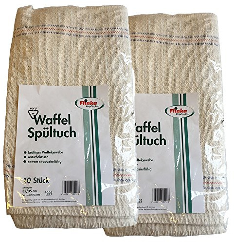 Flinka Spültuch Waffelspültuch Profi Gastro 35x35cm - Doppelpack (2 x 10 Stck.)