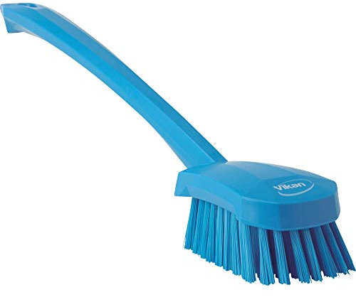 Vikan 41863 Hand-Held Hand Brush, Polypropylene, Polyester Bristle, 15-3/4, Blue