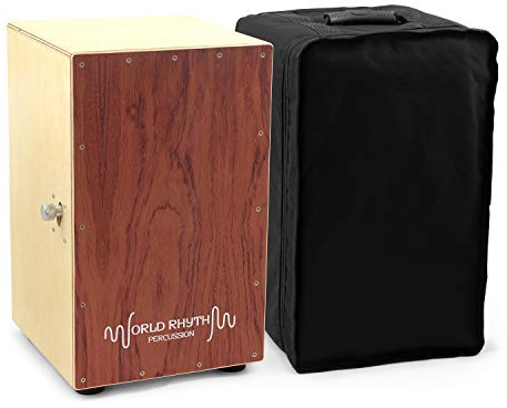 TIGER CAJ2-BR Cajón / Trommel, Braun | Mit gepolsterter Gigbag & Kissen, Boxdrum für Percussion, stabil und vielseitig, Braun