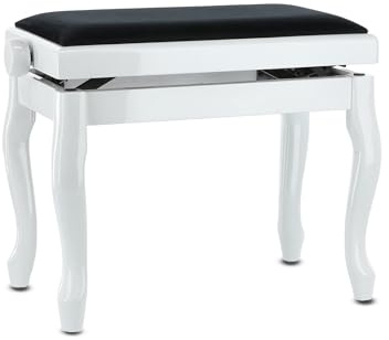 GEWA Pianobank Deluxe Classic, weiß hochglanz