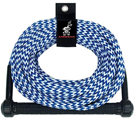 Airhead Water Ski Rope, Tractor-Grip Handle,Blue and White, 1 Section, 75-Feet