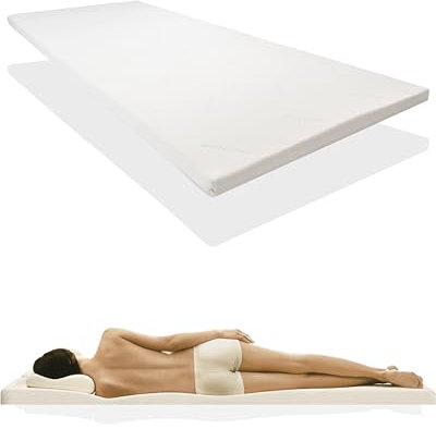 Pyramidenkönig Sondermaße 5cm Viscoelastische Matratzenauflage mit Bezug Milano Härte 2 Visco Auflage Topper Memory Matratze Gelschaum (70x200cm)