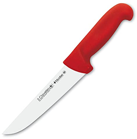 3 Claveles Cuchillo Carnicero Proflex, Acero Inoxidable, Rojo, 18 cm-7