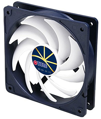 TITAN TFD-14025H12ZP/KE(RB) Fan 140 x 140 x 25 mm Extreme Silent Fan with PWM Black