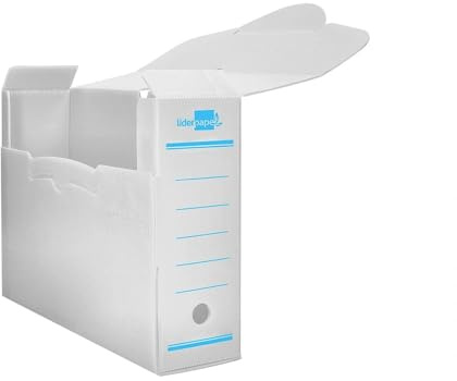 Liderpapel - Caja archivo definitivo plastico blanco tamaño 36x26x10 cm (5 unidades)