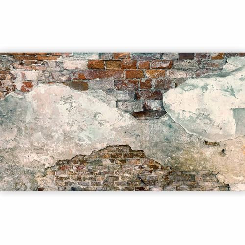 murando – Papier peint intissé 400x280 cm – Papier peint – Trompe l oeil - Tableaux muraux – Déco – XXL – Brique - Mur f-A-0500-a-c