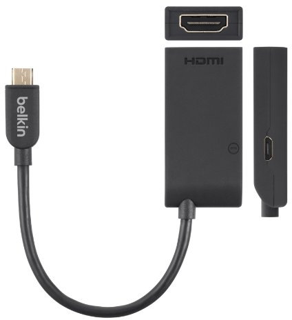 Belkin F2CM039bf Adapateur MHL Micro USB vers HDMI pour Samsung Galaxy S2/S3/HTC/LG/Sony Noir