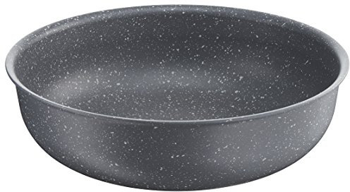 Lagostina Ingenio Induction Wok, Alluminio Antiaderente, Effetto Pietra, 28 cm