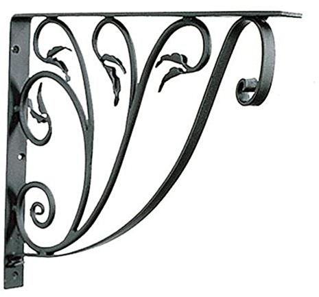 Achla Designs Wrought Iron Leafy Leaf Mail Box Shelf Bracket
