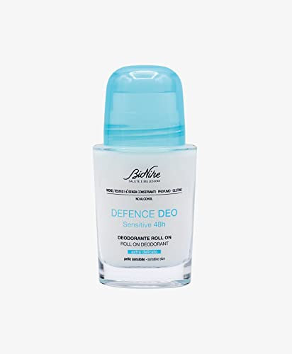 Bionike Defence - Deo Sensitive 48H, Roll-on Deodorante Antitraspirante, Assorbe il Sudore Fino a 48 Ore, Dona Ascelle Lenite e Protette, Dermatologicamente Testato, 50 ml