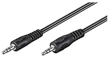 Goobay 50931 Cavo di Collegamento Audio AUX, Stereo da 3.5mm, Cavo Piatto, Nero, 10m Lunghezza del Cavo