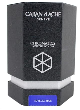 Caran d'Ache 8011-140 - Tinta estilográfica, 50 ml, color azul idílico