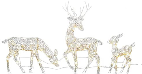Weihnachten Rentier Dekoration, LED Weihnachtsbeleuchtung Außen Figuren Mit Batteriebetriebene LED, LED Rentier Metall Rentierform Weihnachtslicht Für Außen Innen Weihnachten Neujahr Hof Weihnachtsfi