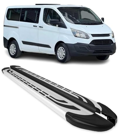 OMAC Trittbretter für Ford Transit Custom 2012-2023 L1 Kurzer Alu Silber | Seitenschweller, fahrzeugspezifische Passform