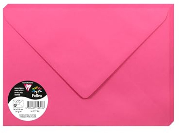 Clairefontaine pollen kraft självhäftande kuvert C5 Intensive Pink