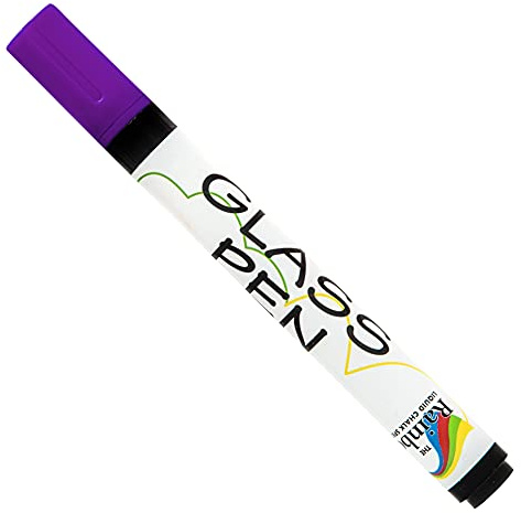 RAINBOW CHALK MARKERS LTD Glass Pen - 5mm Violet For Writing on WINDOWS