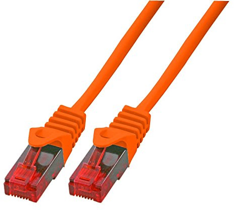 BIGtec LAN Kabel 2m Netzwerkkabel Ethernet Internet Patchkabel CAT.6 orange Gigabit für Netzwerke Modem Router Switch 2 x RJ45 kompatibel zu CAT.5 CAT.6a CAT.7 Stecker