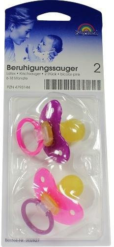 BERUHIGUNGSSAUGER Kirsche Lat.6-18 M.bicol.pink
