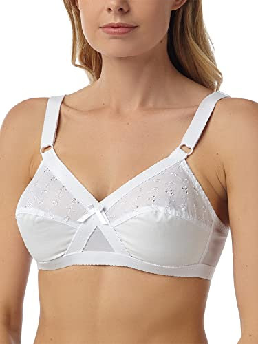 Marlon Women's Grace Everyday Bra, White, 34B