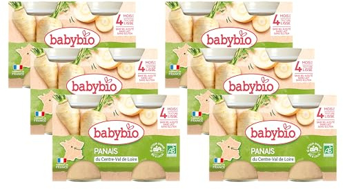 Babybio - Petits Pots Panais du Val de Loire 2x130 g - PACK de 6 - 4 Mois - BIO