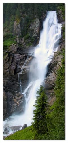 Wallario Selbstklebende Türtapete Wasserfall - Türposter 93 x 205 cm Abwischbar, rückstandsfrei zu entfernen